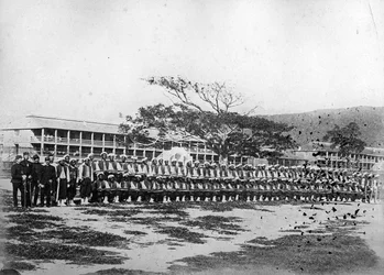 A nyugat-indiai ezred katonái, 1870-90 körül